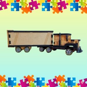 Caminhão Baú Montável em MDF – Logística e Diversão 3D