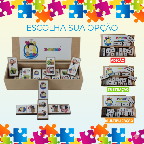 Dominó Educativo em MDF – Aprendizado Lúdico