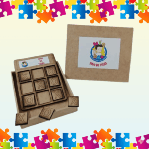 Jogo da Velha Educativo em MDF – Estimule o Raciocínio Lógico
