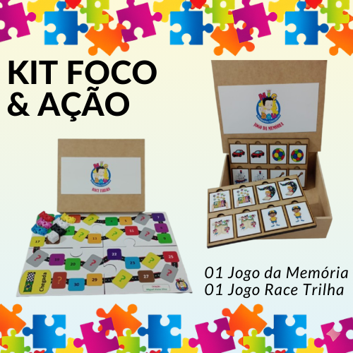 Kit Foco e Ação em MDF – Desafie a Mente e a Velocidade