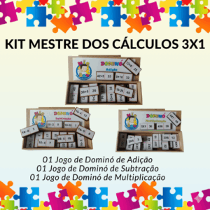 Kit Mestre dos Cálculos 3 em 1 – Domine a Matemática Brincando